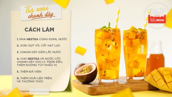 3. Các Công Thức Pha Chế Trà Xoài Chanh Leo