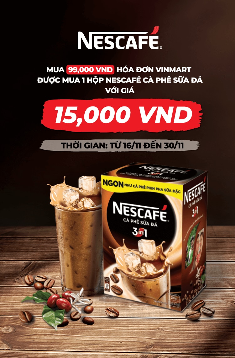 NESCAFÉ Cà phê sữa đá giảm giá "đậm sâu" khi mua tại hệ thống Vinmart và Vinmart+