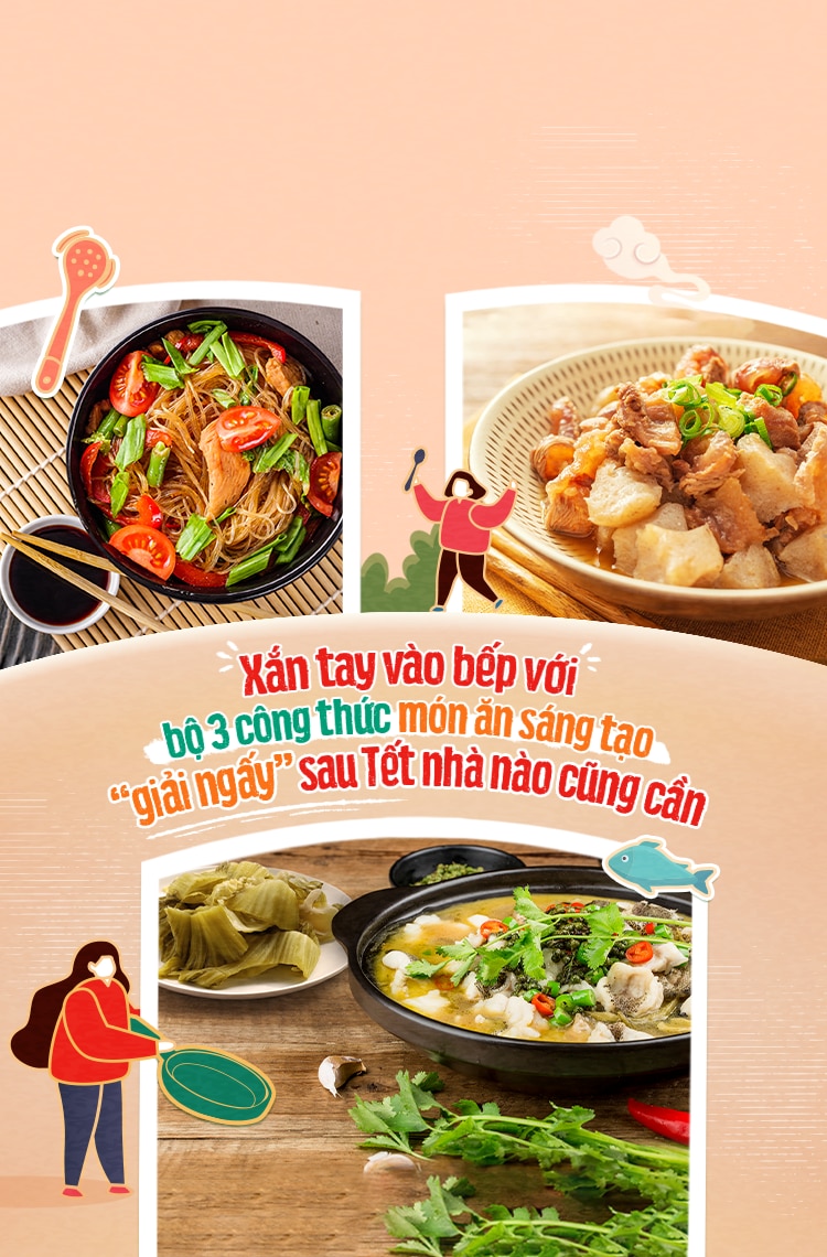 XẮN TAY VÀO BẾP VỚI BỘ 3 CÔNG THỨC MÓN ĂN SÁNG TẠO &quot;GIẢI NGẤY&quot; SAU TẾT NHÀ NÀO CŨNG CẦN