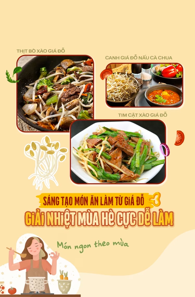 Món ngon theo mùa - Sáng tạo món ăn làm từ giá đỗ giải nhiệt mùa hè cực dễ làm