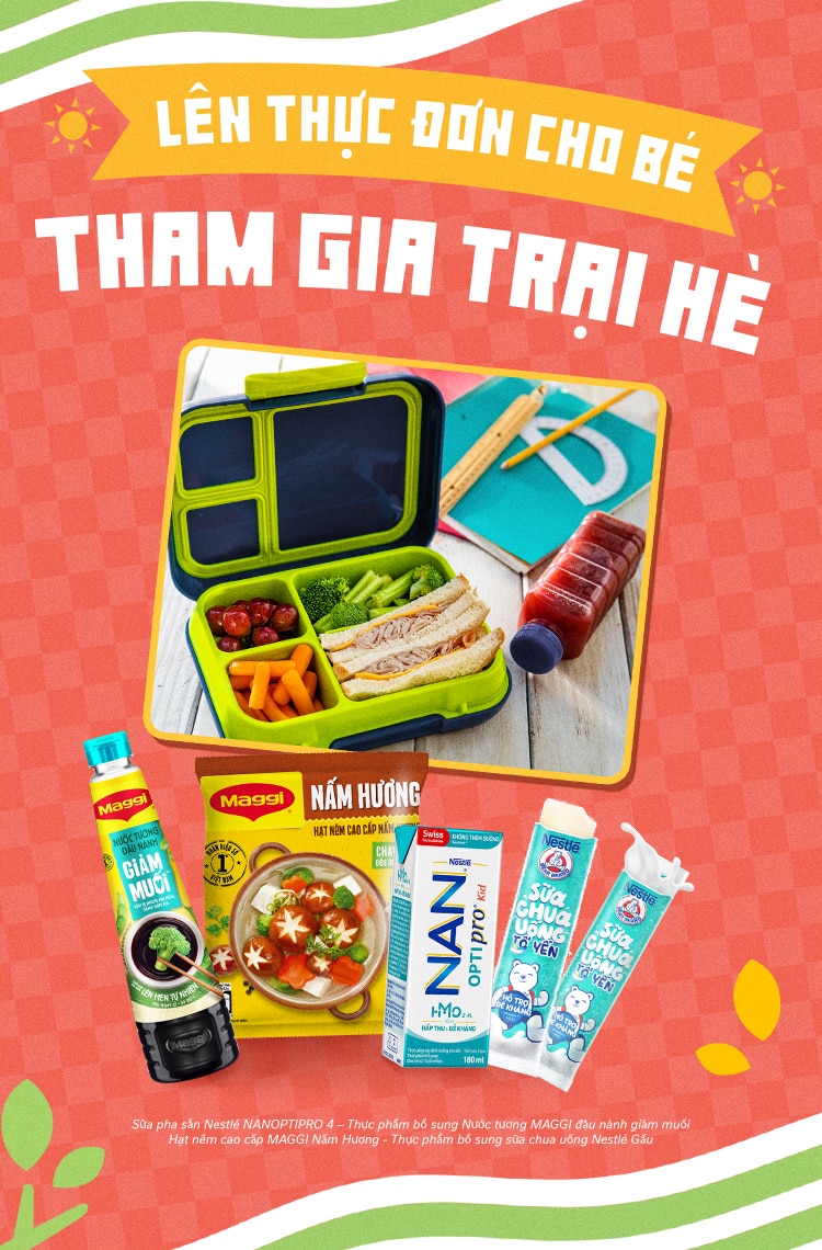 Lên Thực Đơn Mùa Hè Phù Hợp Hoạt Động Trại Hè Cho Bé