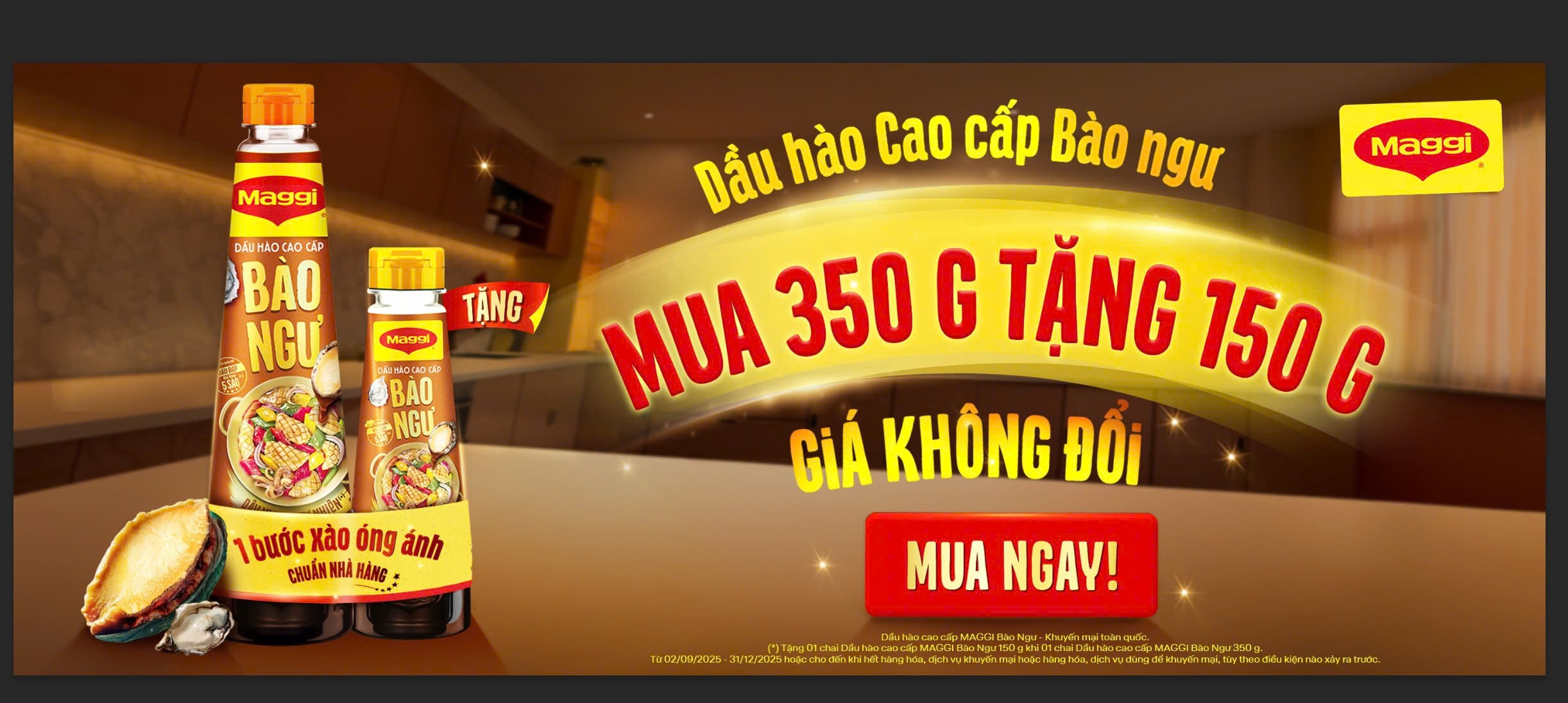 Chương trình Khuyến Mại Dầu hào Cao Cấp MAGGI Bào Ngư 530 g