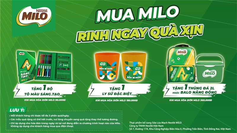 Chương trình khuyến mại - Ngày hội MILO – Chinh Phục Bộ Ba Lợi Thế