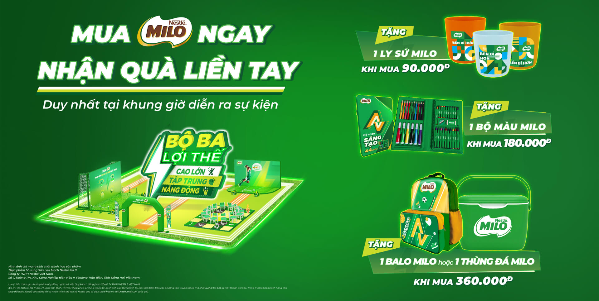 Chương trình khuyến mại: Ngày hội MILO – Chinh Phục Bộ Ba Lợi Thế