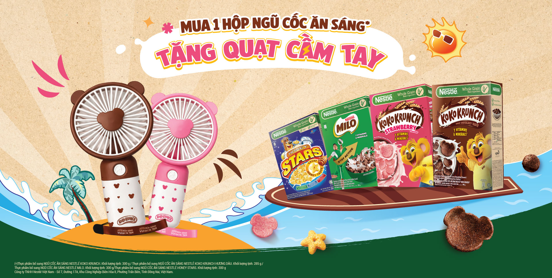 Chương trình khuyến mại: Mua Ngũ cốc Nestlé  nhận ngay quạt cầm tay