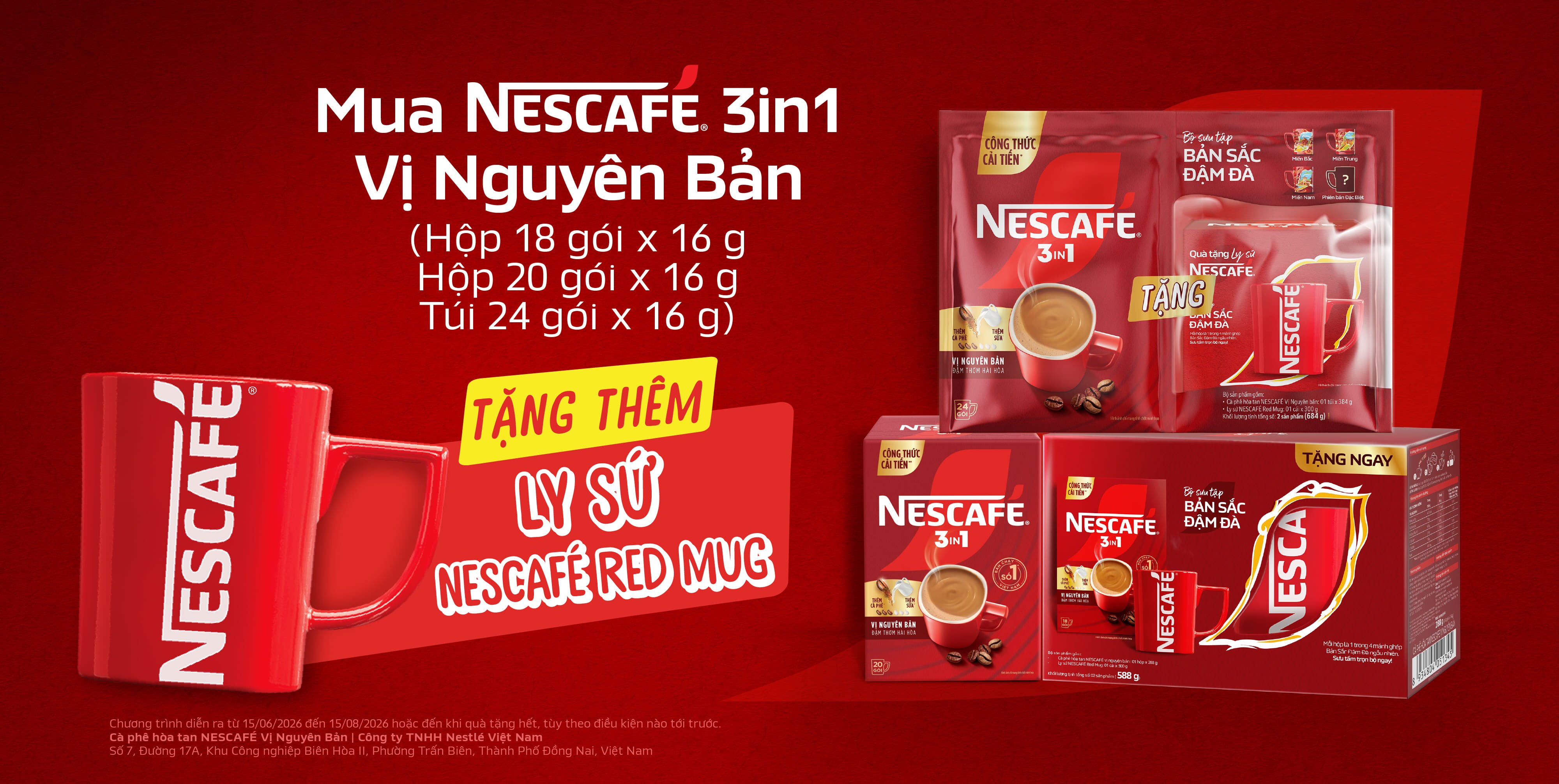 Chương trình khuyến mãi NESCAFÉ tặng Ly sứ NESCAFÉ Red Mug