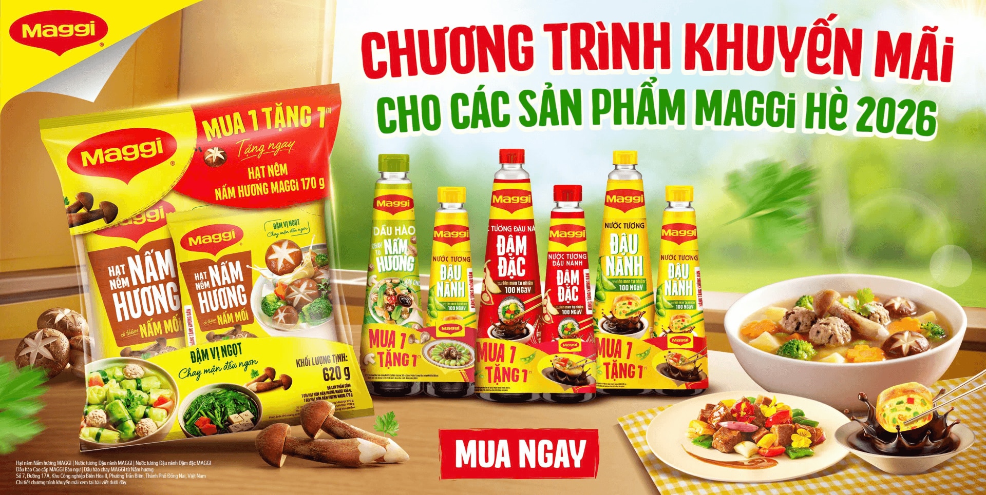 Chương trình khuyến mãi cho các sản phẩm MAGGI Hè 2026