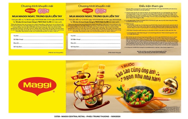 Chương trình khuyến mại MAGGI x CRV – Mua MAGGI ngay, trúng quà liền tay