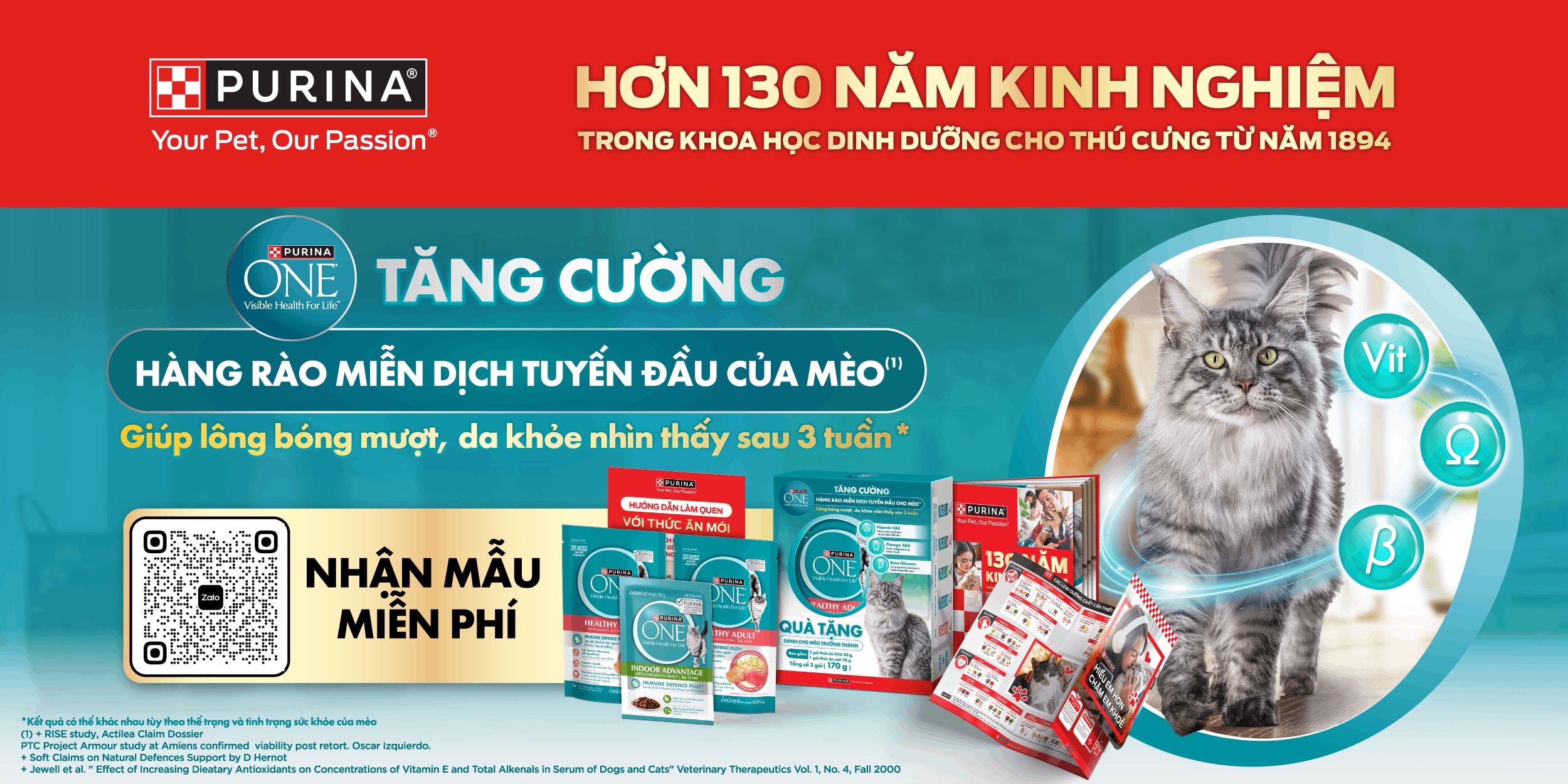 Chương trình phát mẫu dùng thử Nestlé PURINA ONE cho Khách hàng nuôi Mèo