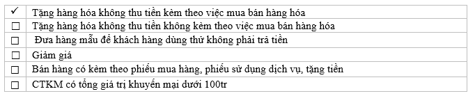 Hình thức khuyến mại